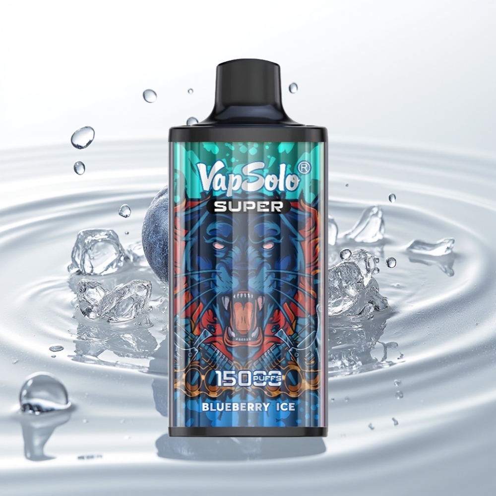 Vapsolo Super 15000 Puffs 40ml Blauwe Bes Ijs Type-C 850mAh Mesh