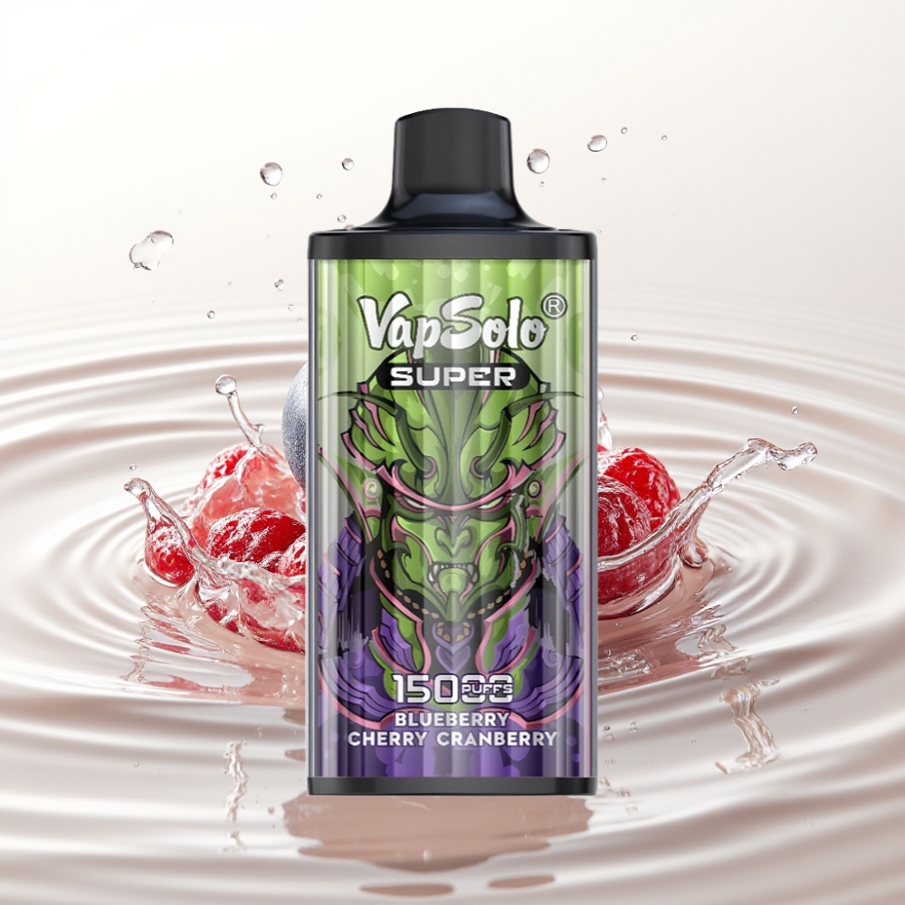 Vapsolo Super 15000 Puffs 40ml Blauwe Bes Kers Cranberry Mesh Coil Type-C