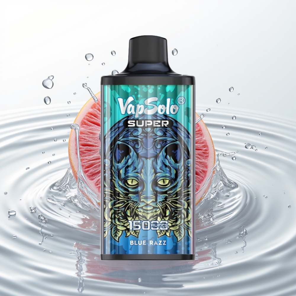 Vapsolo Super 15000 Puffs 40ml Blauwe Framboos Mesh Coil Type-C