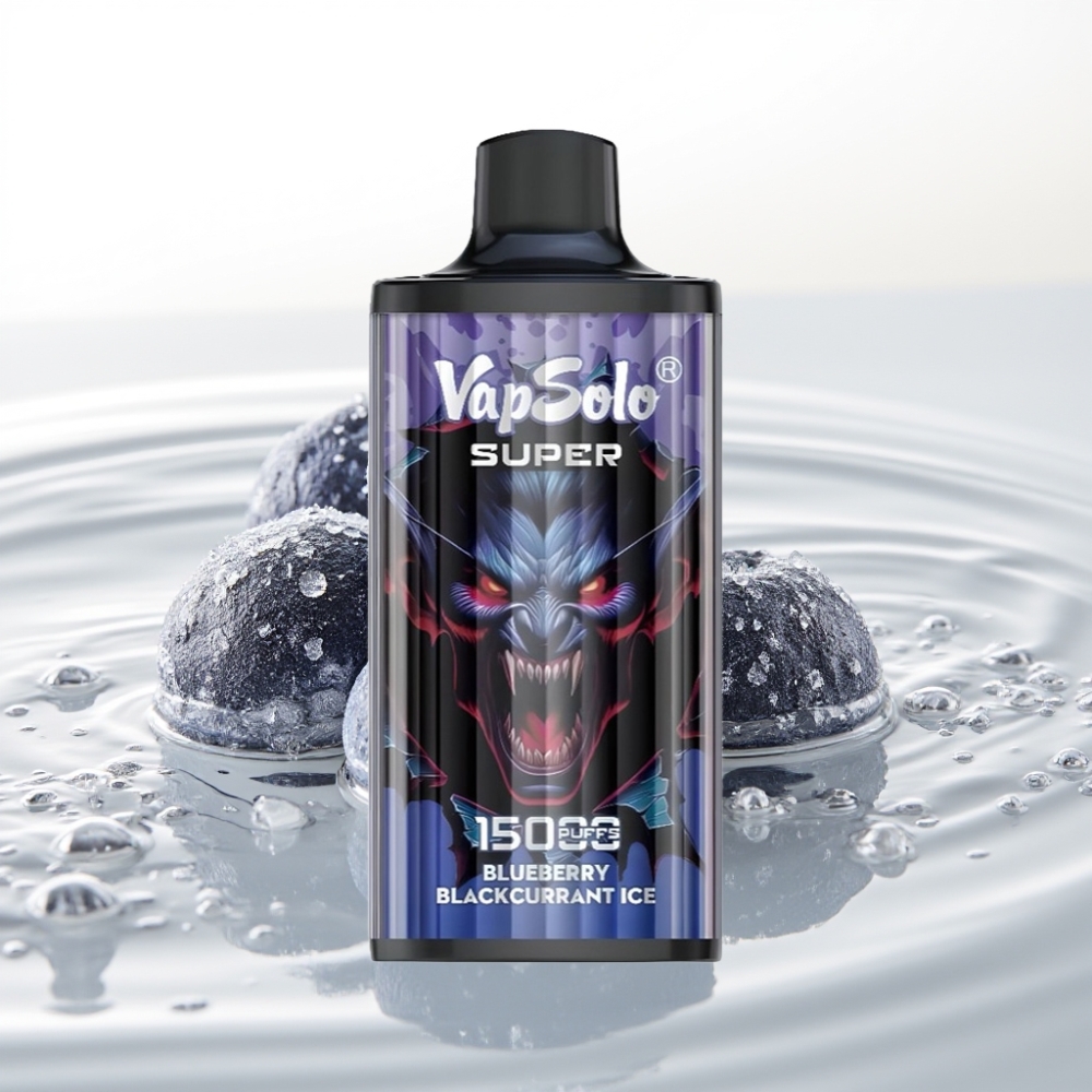 Vapsolo Super 15000 Puffs 40ml Blueberry Blackcurrant Ice 850mAh Type-C
