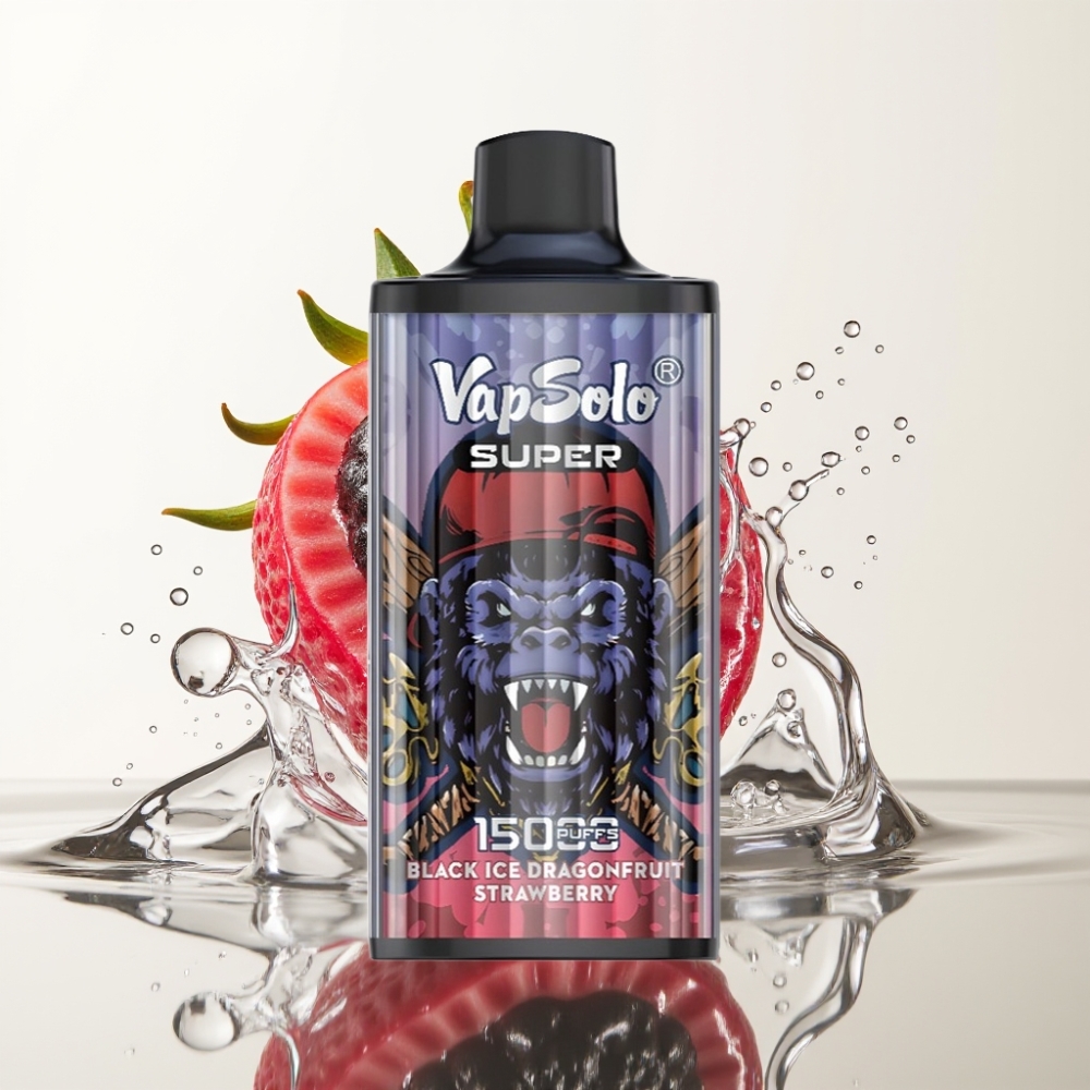 Vapsolo Super 15000 Puffs Black Ice Drakenfruit Aardbei 40ml Type-C 850mAh