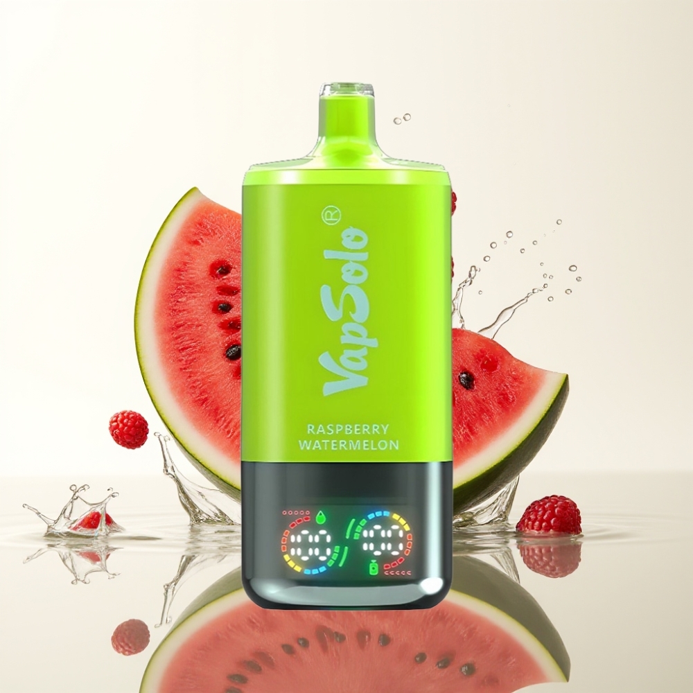 VapSolo Triple 30000 Puffs 40ml Raspberry Watermelon Type-C 20mg/50mg