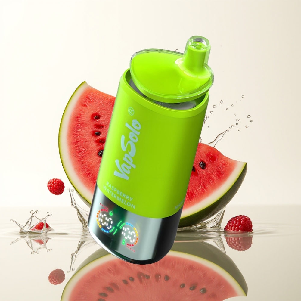 VapSolo Triple 30000 Puffs 40ml Raspberry Watermelon Type-C 20mg/50mg