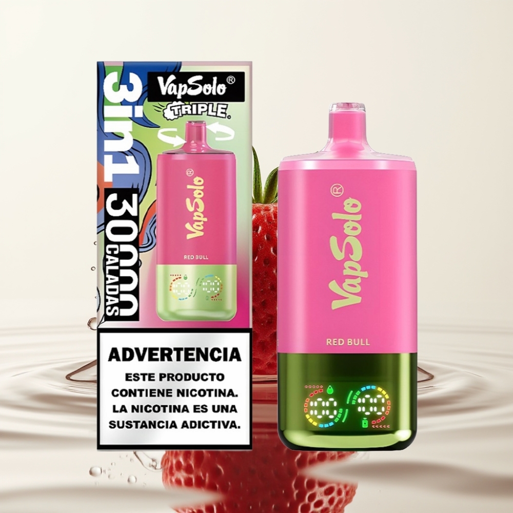 VapSolo Triple 30000 Puffs 40ml Red Bull 50mg/ml Type-C