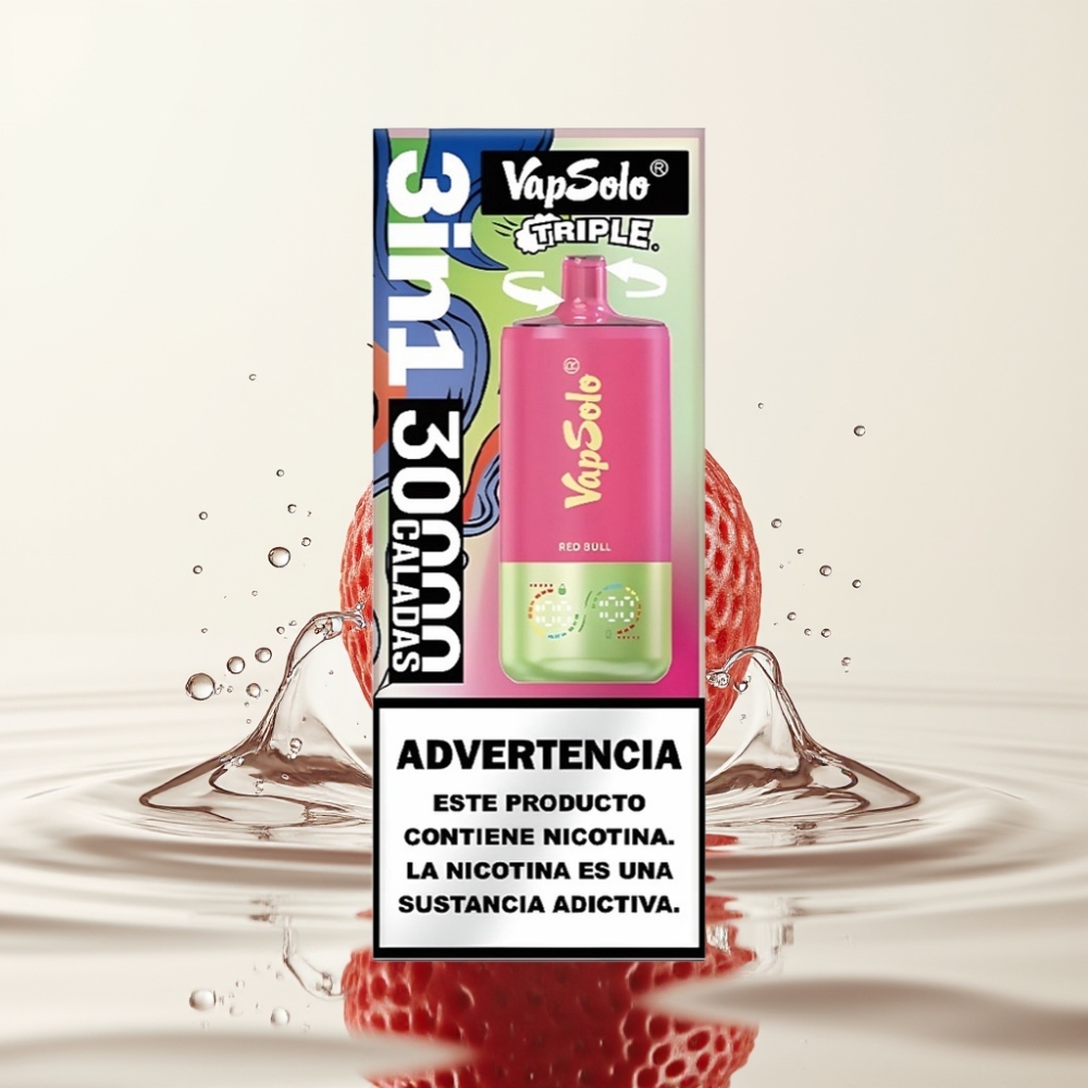 VapSolo Triple 30000 Puffs 40ml Red Bull 50mg/ml Type-C
