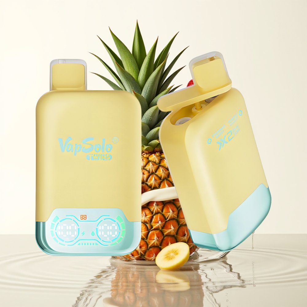 Vapsolo Twins 20000 Puffs 40ml Dual Tank Type-C Ananas Kokos & Aardbei Banaan