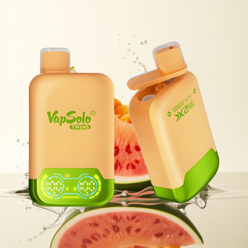 Vapsolo Twins 20000 Puffs 40ml Oranje Mango Watermeloen & Red Bull Type-C