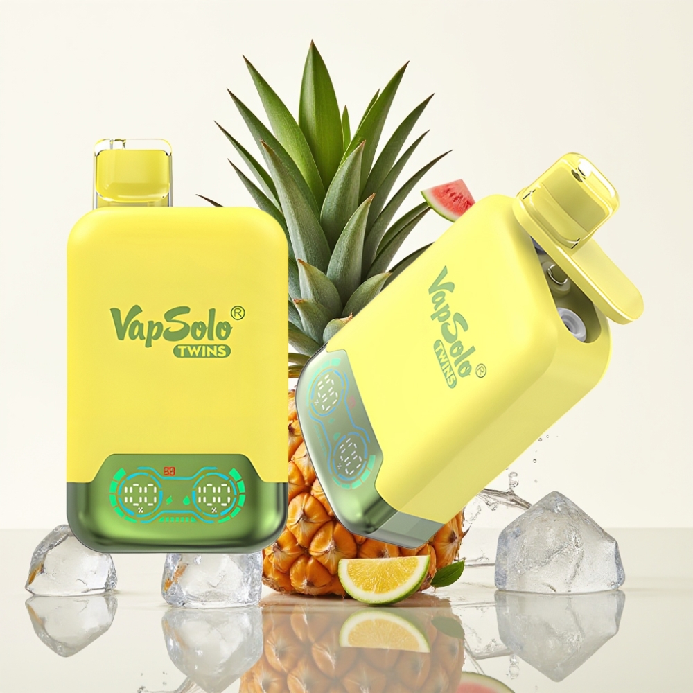 Vapsolo Twins 20000 Puffs 40ml Pineapple Coconut & Watermelon Ice Type-C Dual Tank