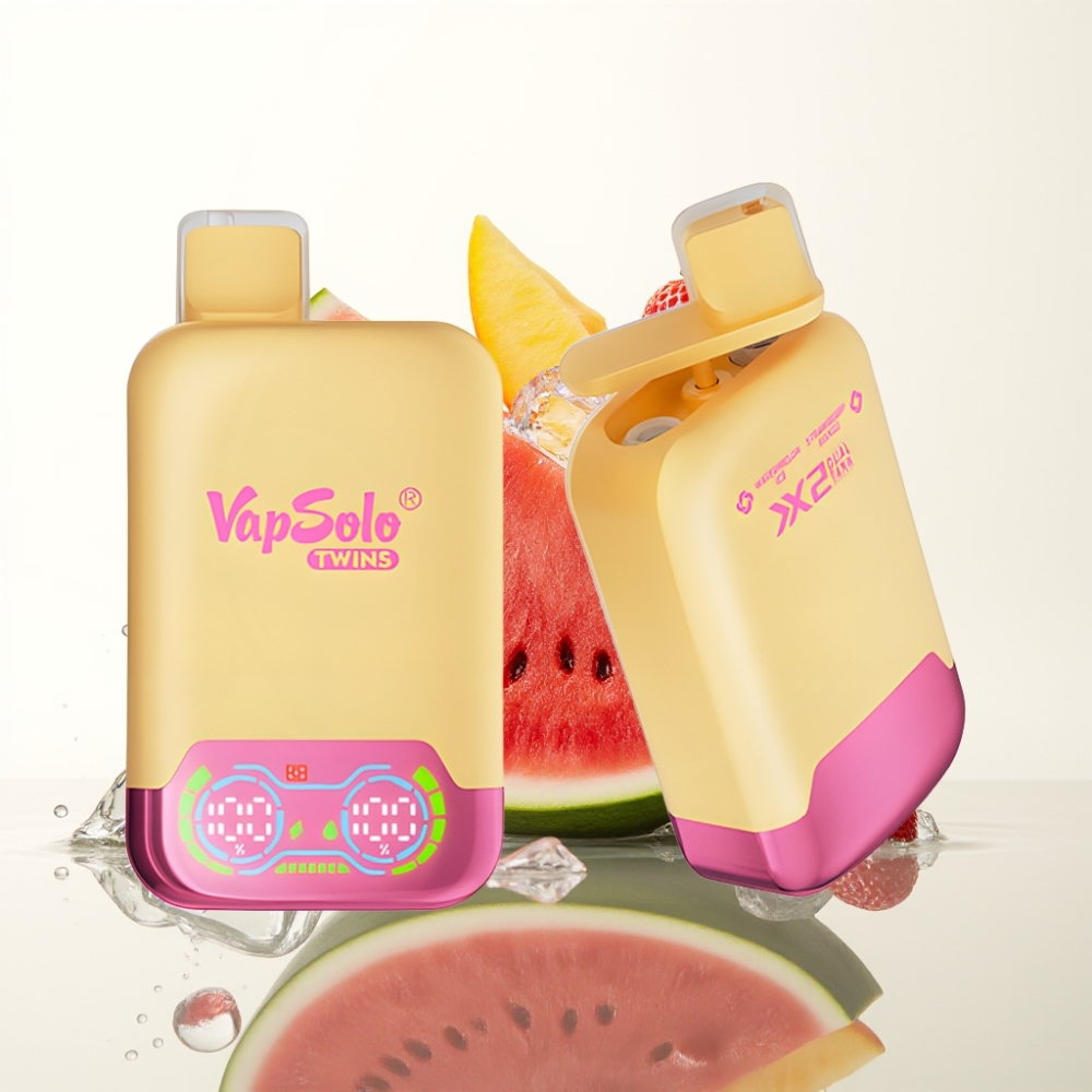 Vapsolo Twins 20000 Puffs 40ml Watermeloen IJs & Aardbei Mango Type-C