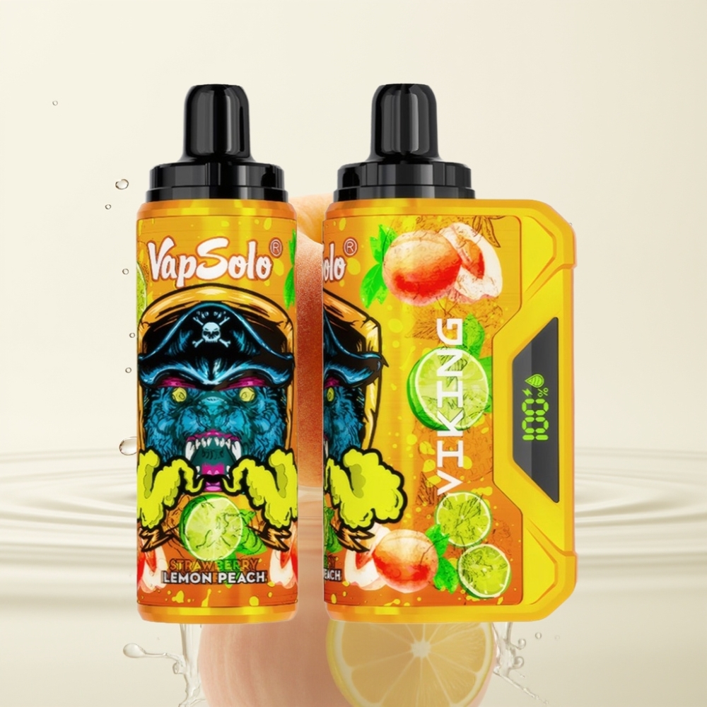 VapSolo VIKING 12000 Puffs 22ml Citroen Perzik Wegwerp Vape Type-C LED