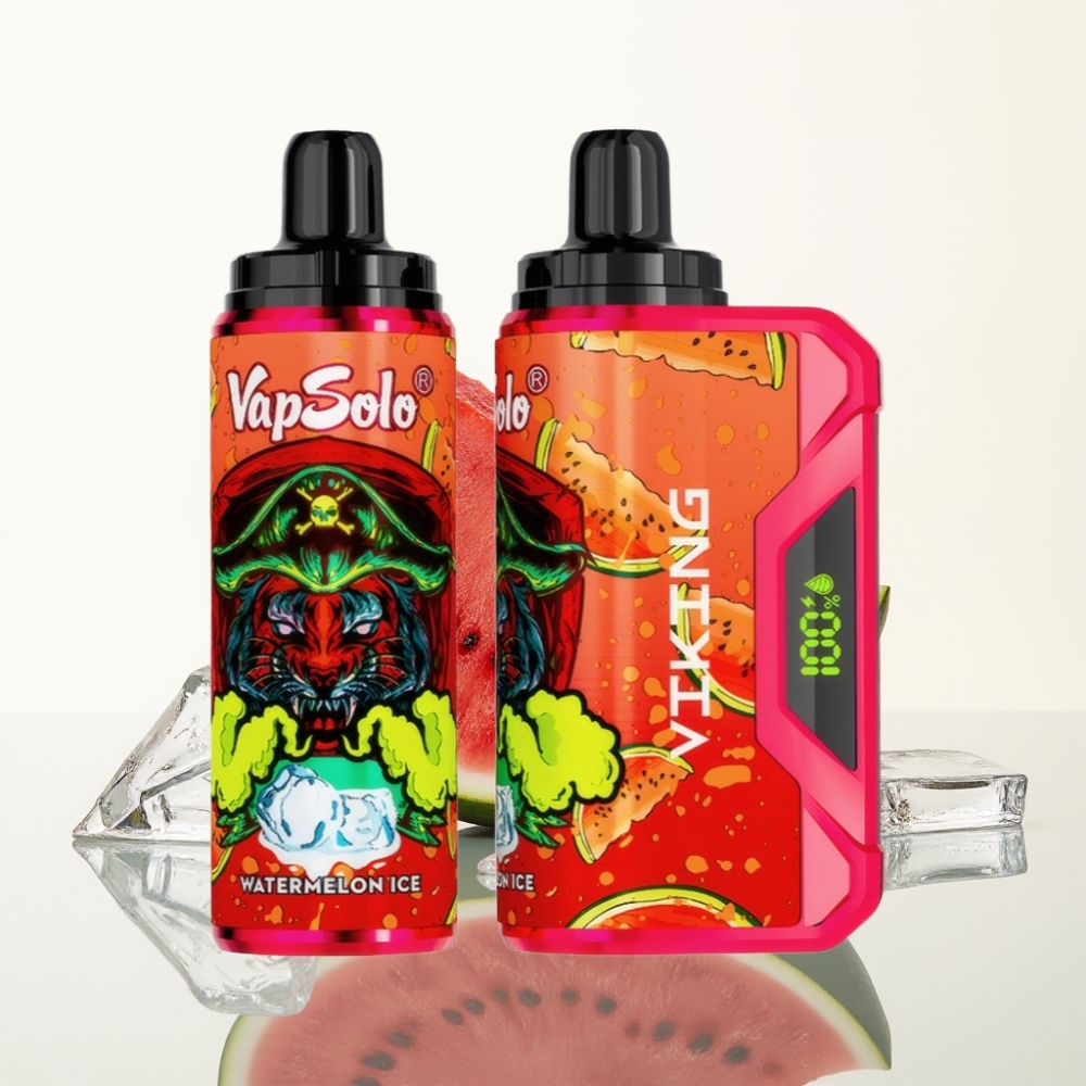 VapSolo VIKING 12000 Puffs 22ml Watermeloen IJs Type-C Oplaadbaar LED Display