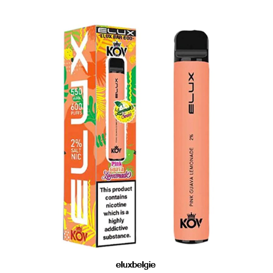 Elux Bar wegwerpvape uit de limonadeserie - Elux Legend Kopen roze guavelimonade B6X0NT106