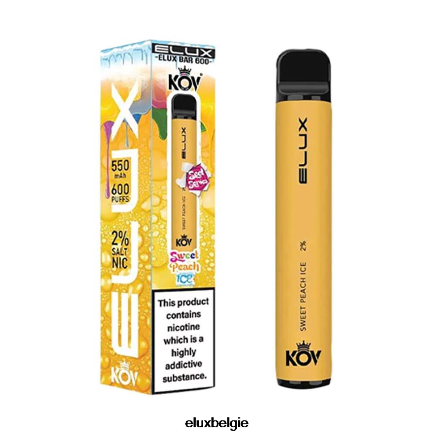 Elux Bar wegwerpvape uit de zoete serie - Elux België zoet perzikijs B6X0NT108