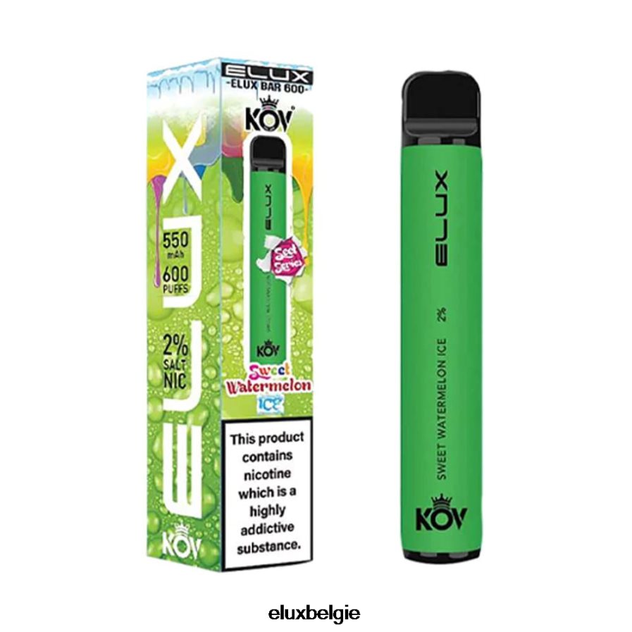 Elux Bar wegwerpvape uit de zoete serie - Elux Belgium zoet watermeloenijs B6X0NT111