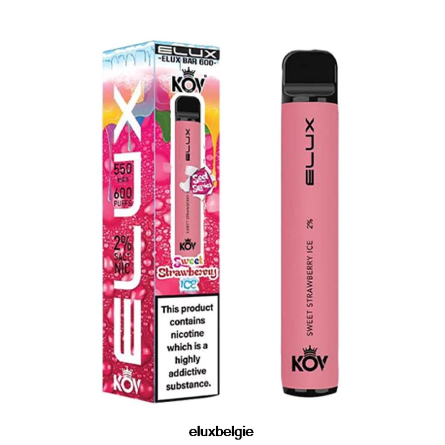 Elux Bar wegwerpvape uit de zoete serie - Elux Vape België zoet aardbeienijs B6X0NT110